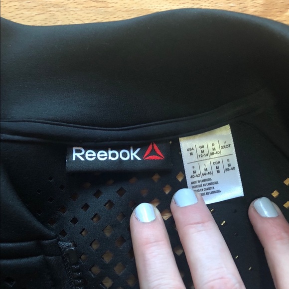 Rare Reebok Neoprene Perforated Bomber Jacket - Picture 4 of 6